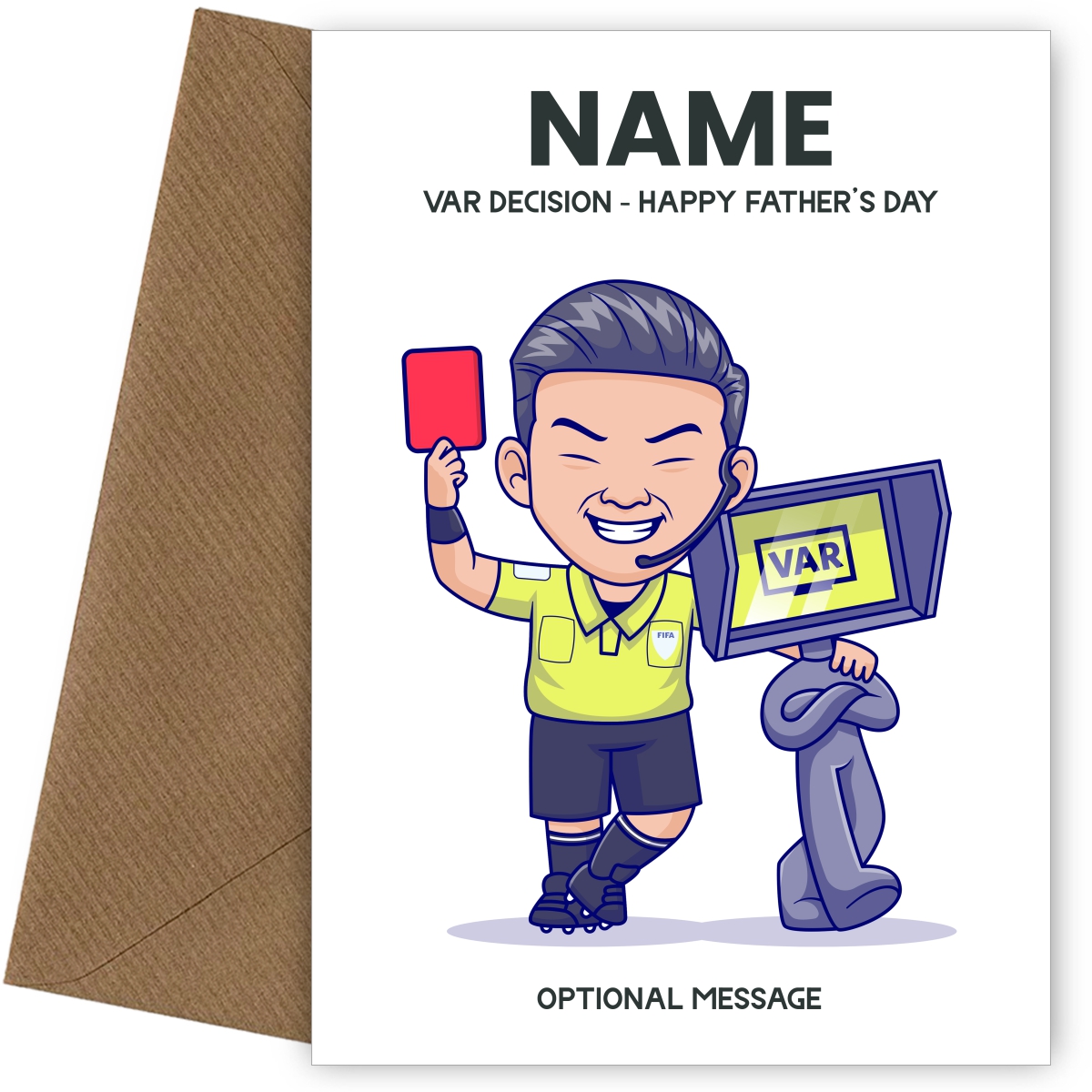 Funny Father's Day Cards for Dad - VAR Decision: Happy Father's Day