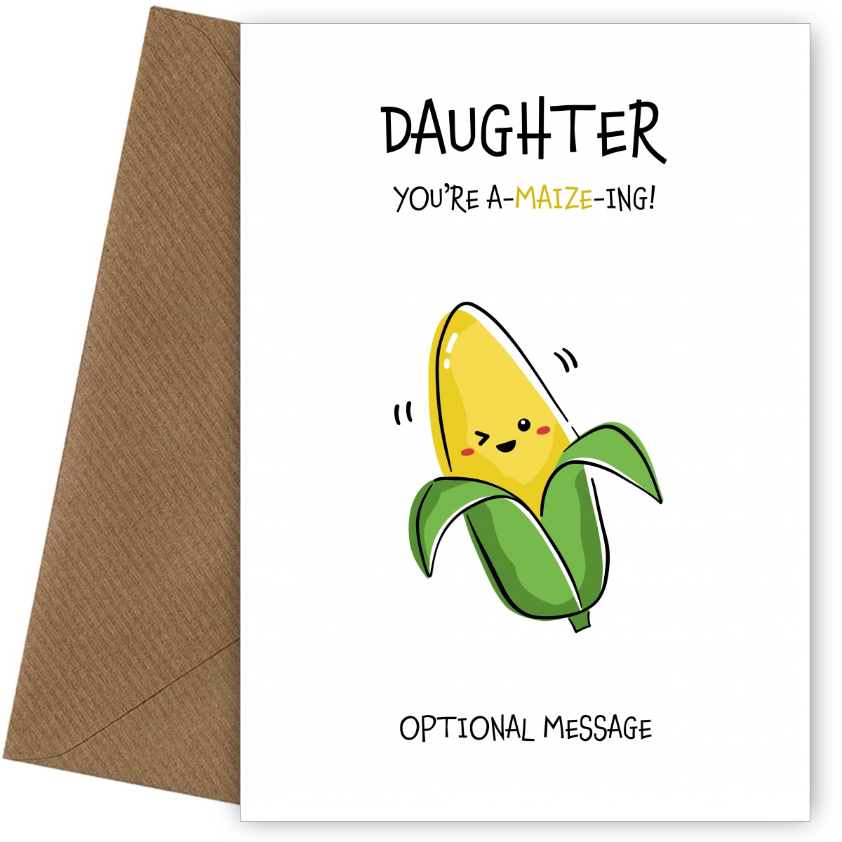 Veggy Pun Amazing Birthday Card Daughter Veggy Pun Amazing Birthday Card Daughter