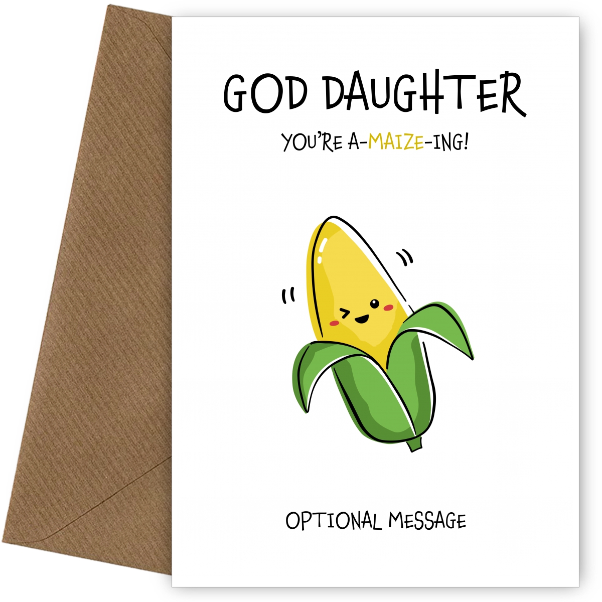 Veggy Pun Amazing Birthday Card God Daughter Veggy Pun Amazing Birthday Card God Daughter