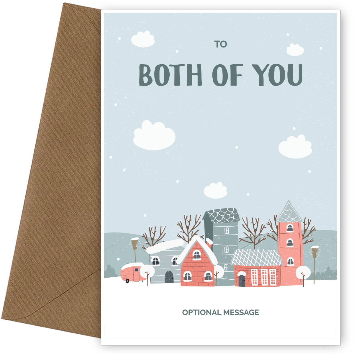 Both of You Christmas Card - Winter Village