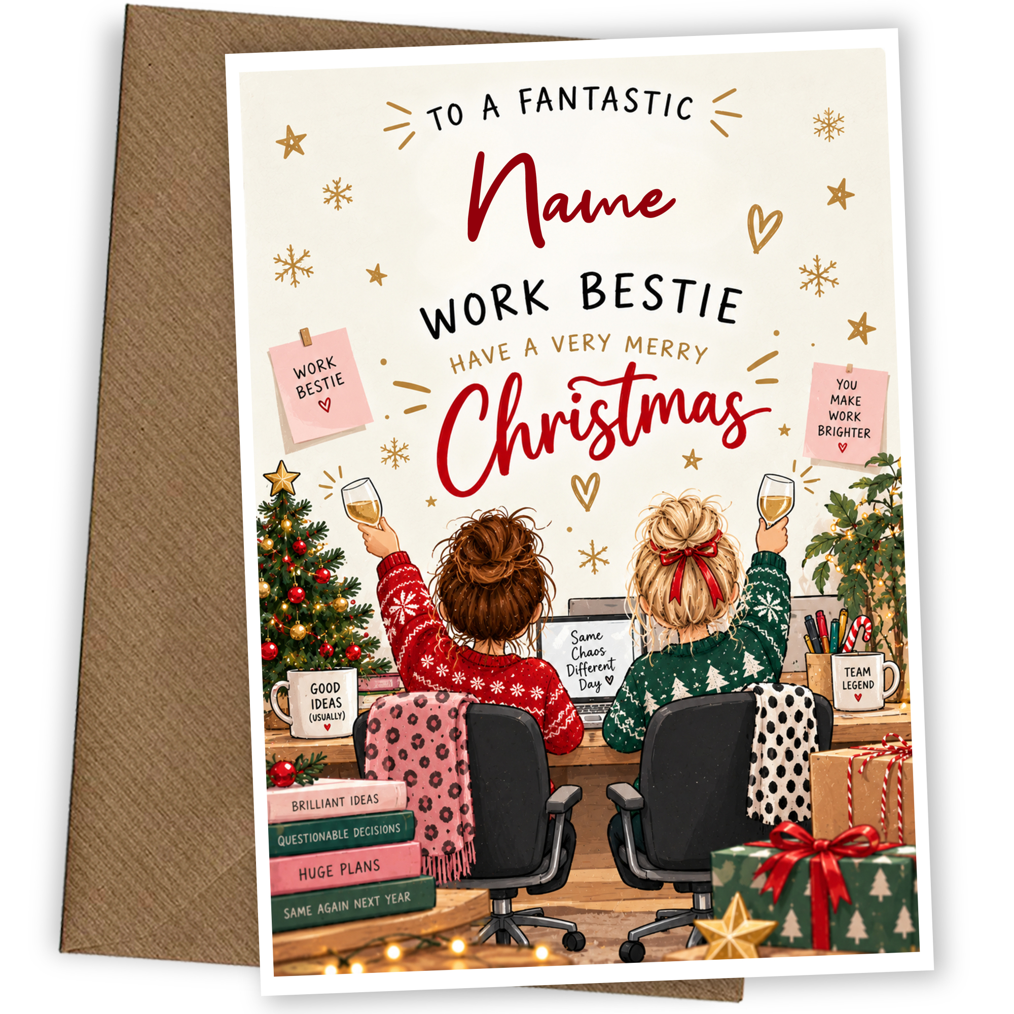 Work Bestie Christmas Card
