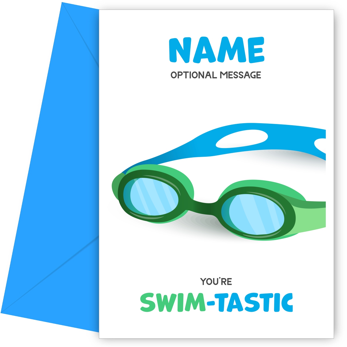 Thank You Swimming Teacher Card - You're Swim-tastic