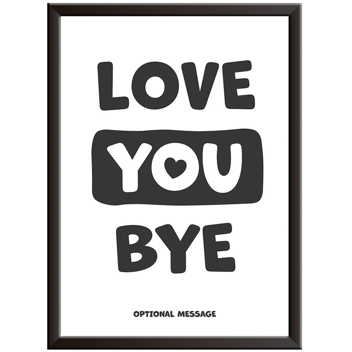 Personalised Family Wall Art Print - Love You Bye