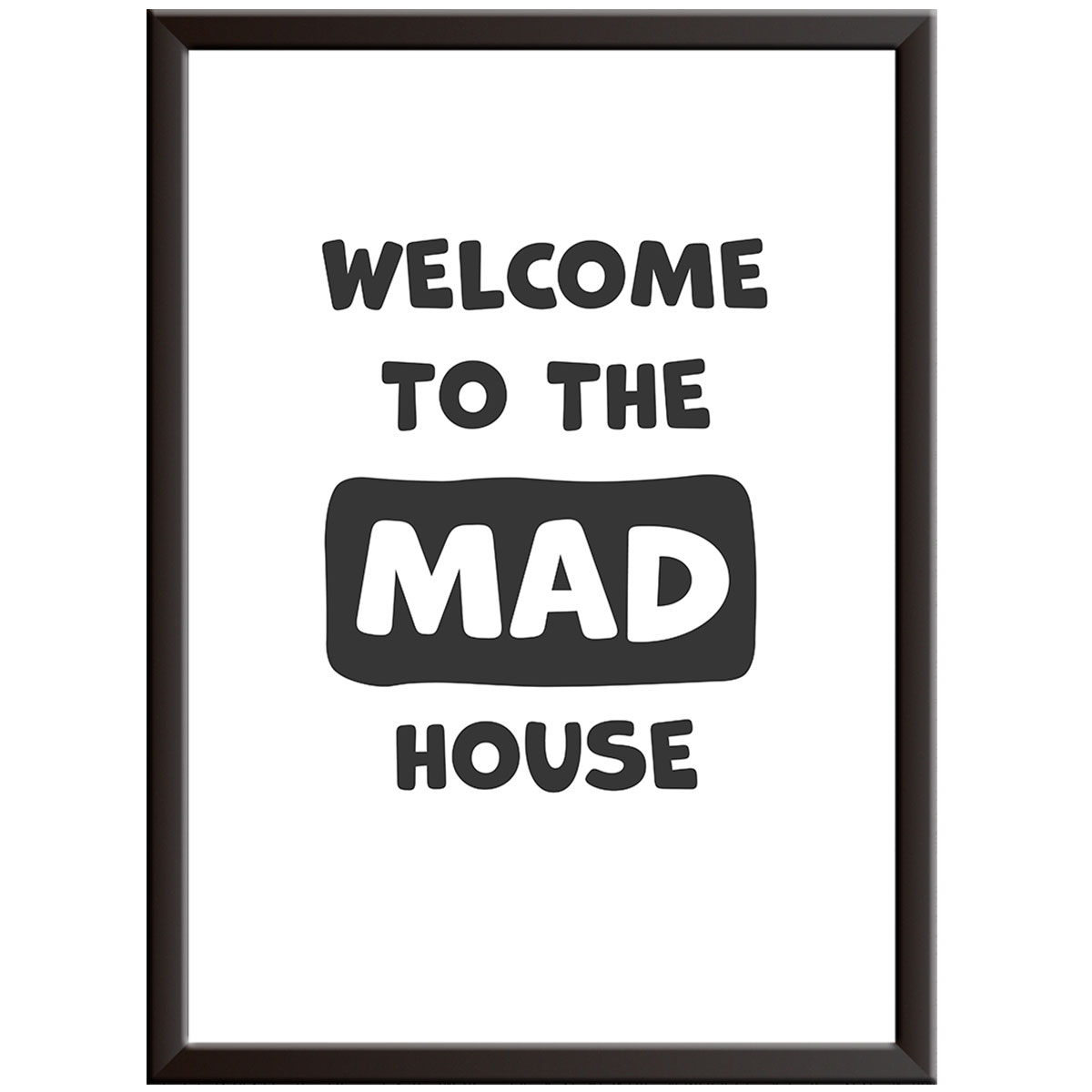 Personalised Family Wall Art Print - Welcome to the Mad House