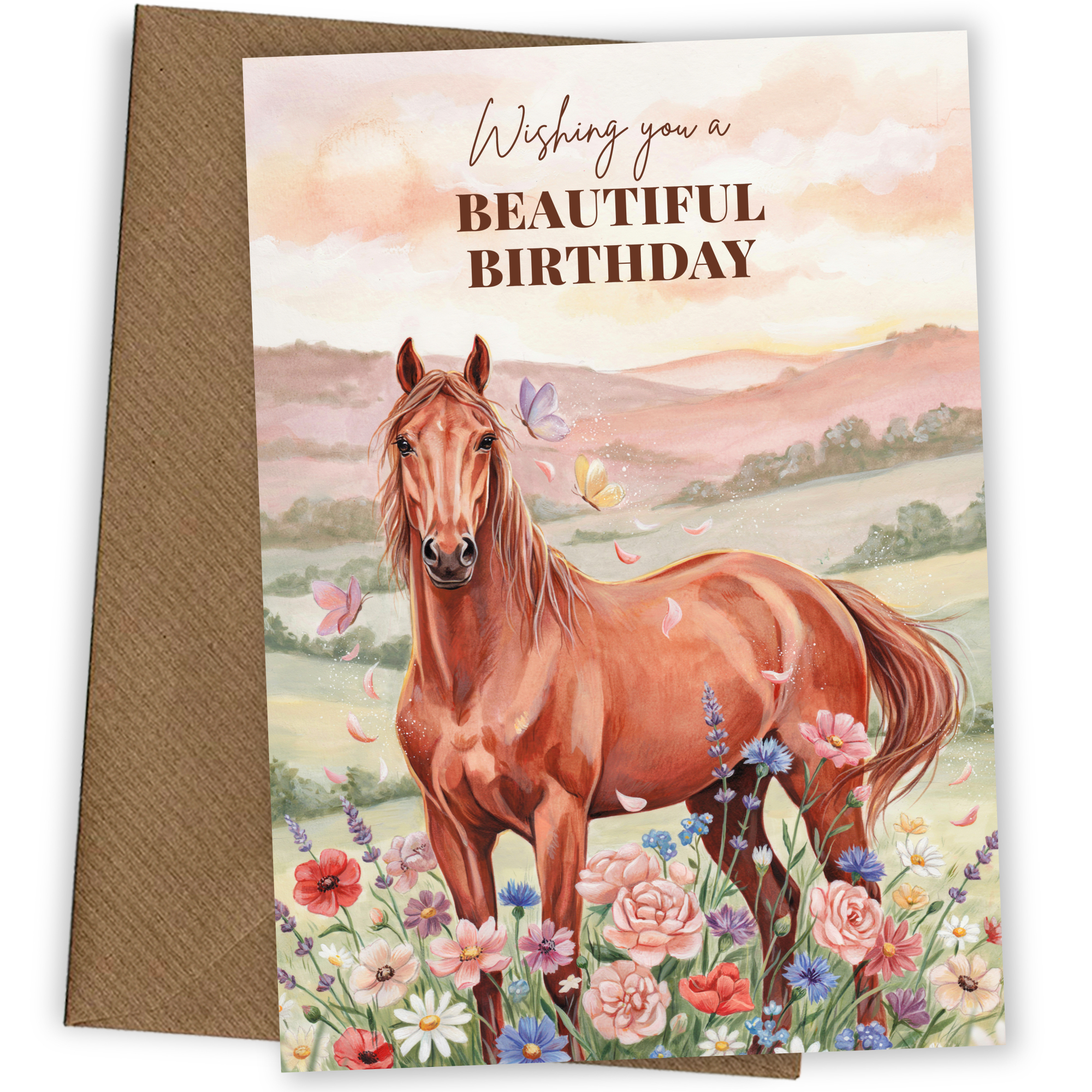 Horse Birthday Card for Women