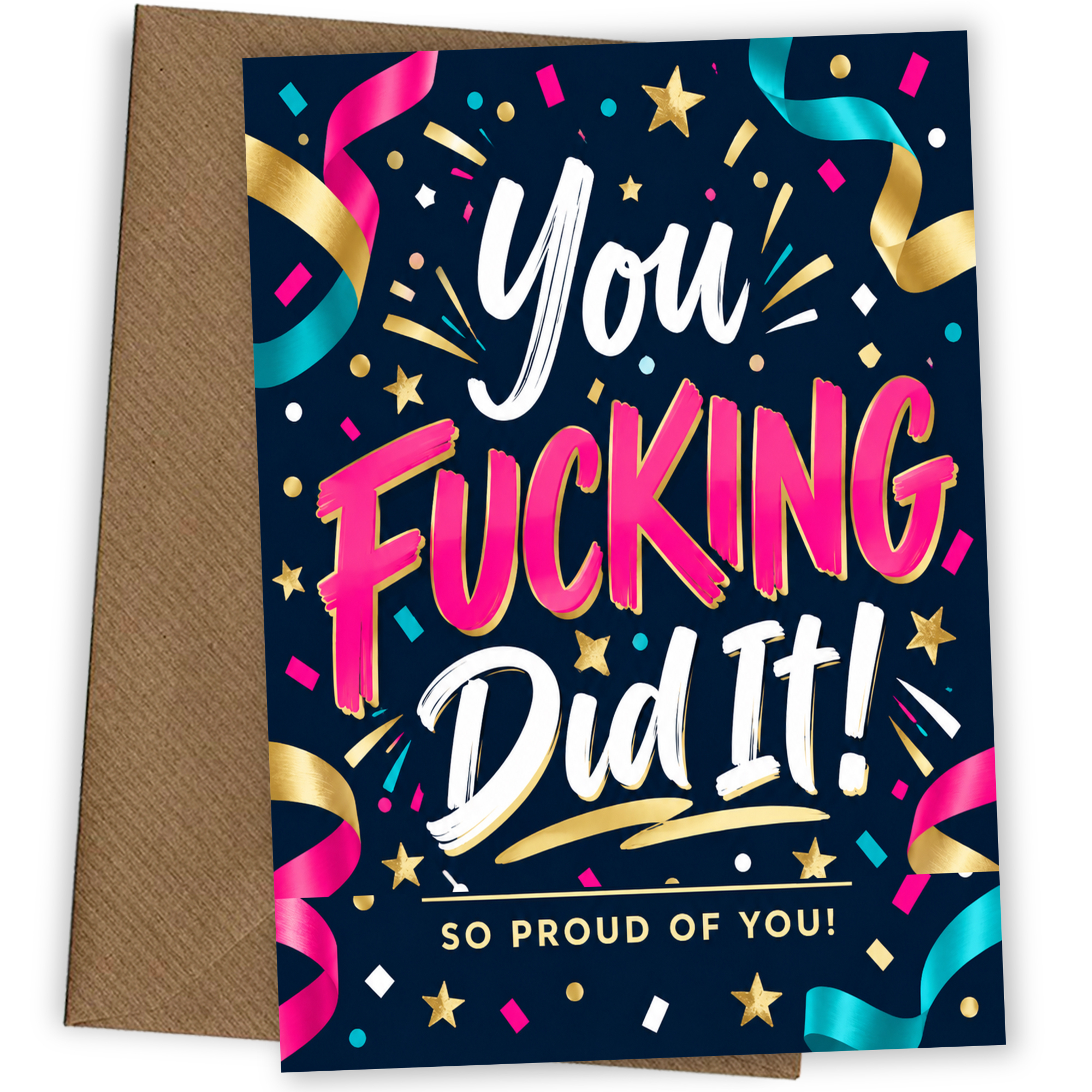 Congratulations Card You F Cking Did It