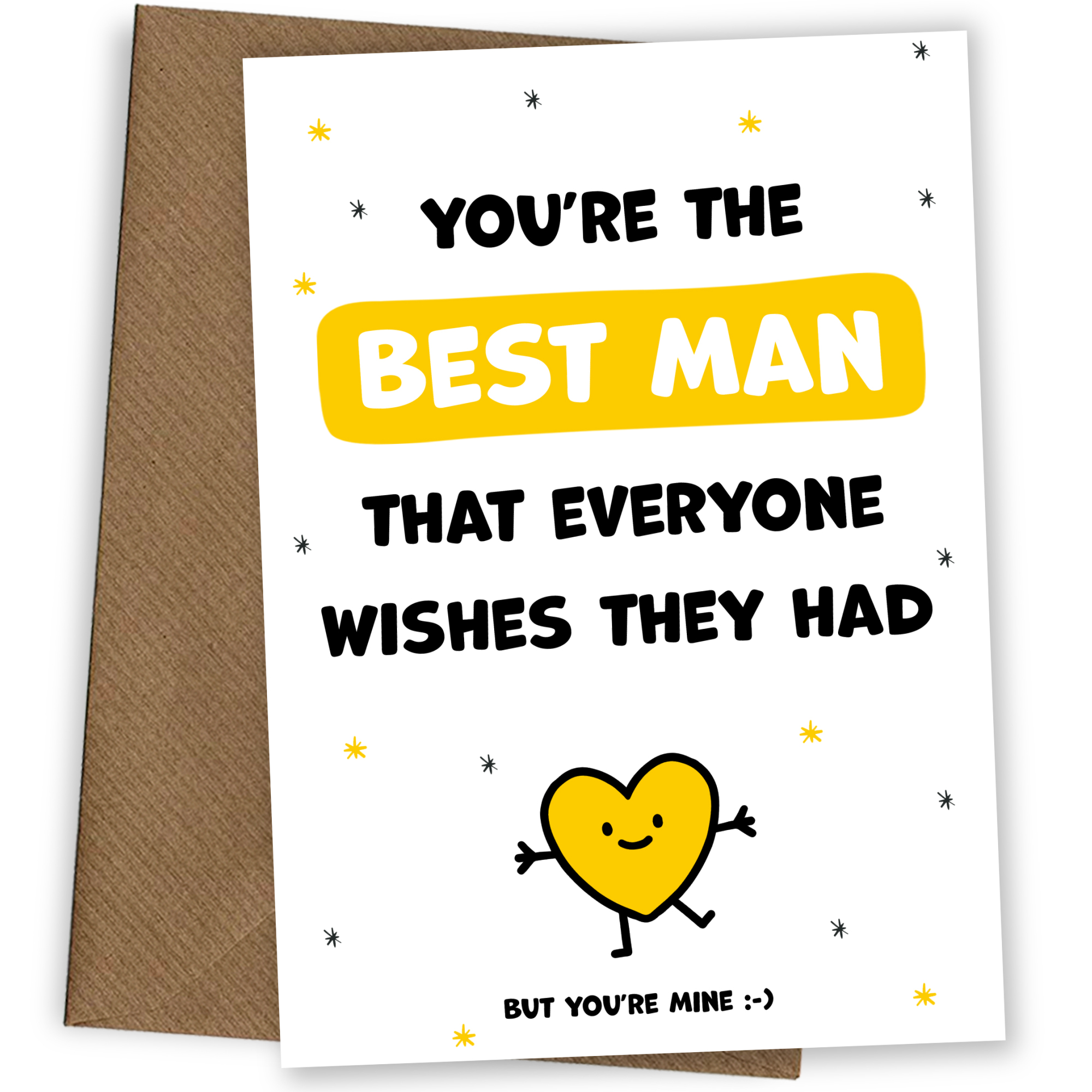 Best Man Thank You Card - You're the Best Man Everyone Wishes they Had