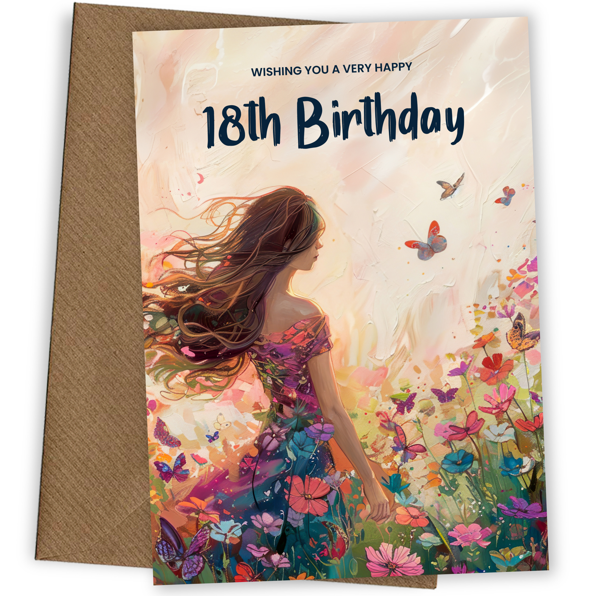 Elegant 18th Birthday Card for Her