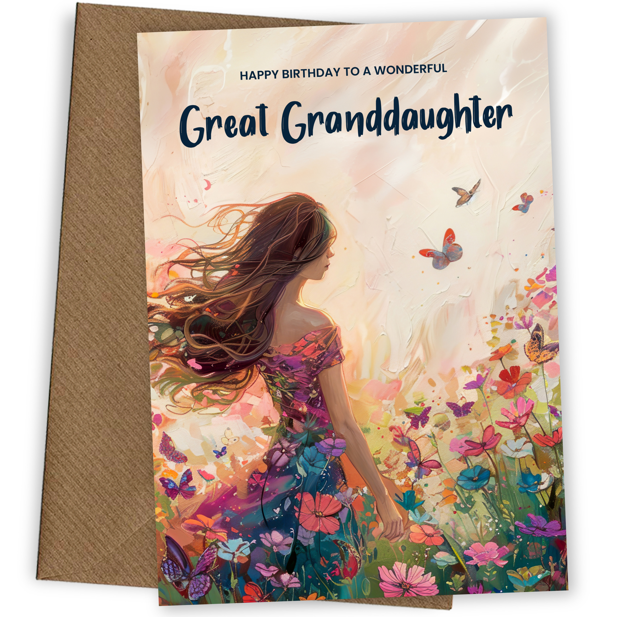 Elegant Great Granddaughter Birthday Card
