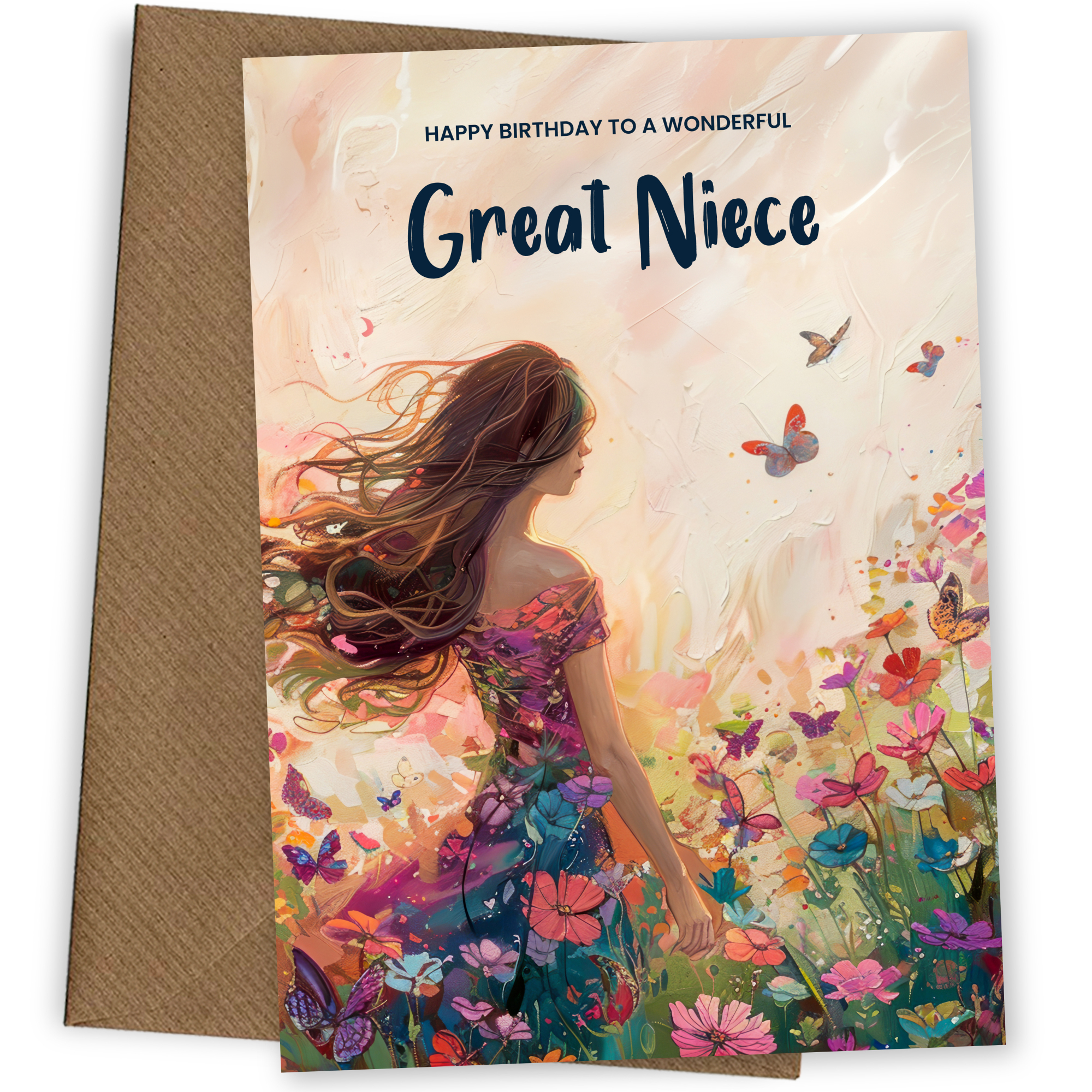 Elegant Great Niece Birthday Card