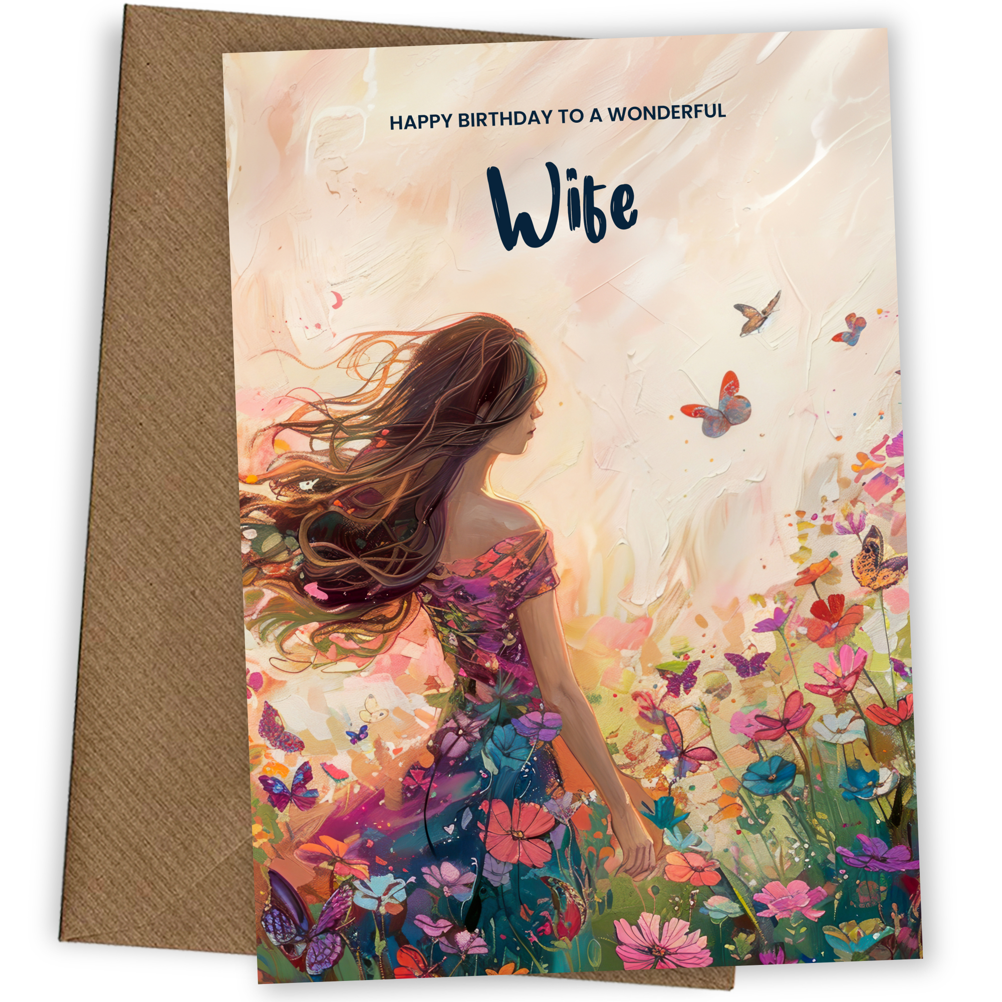 Elegant Wife Birthday Card