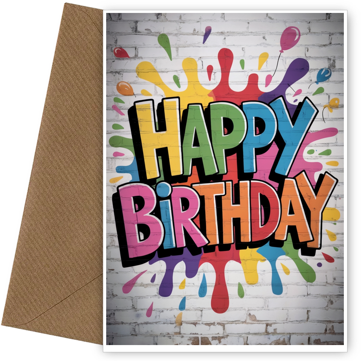 Graffiti Style Happy Birthday Card for Teenage Boy