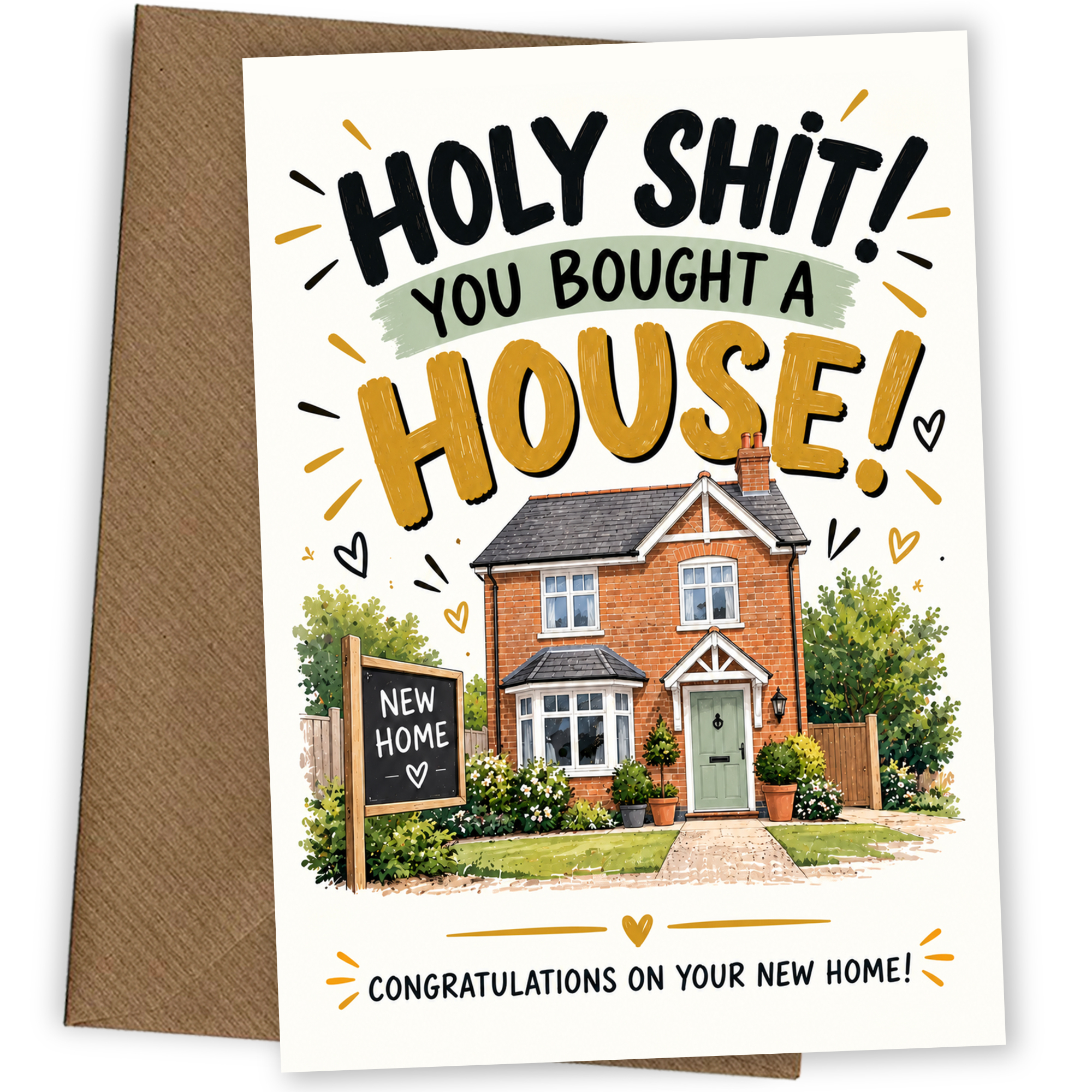 New Home Card Holy Shit