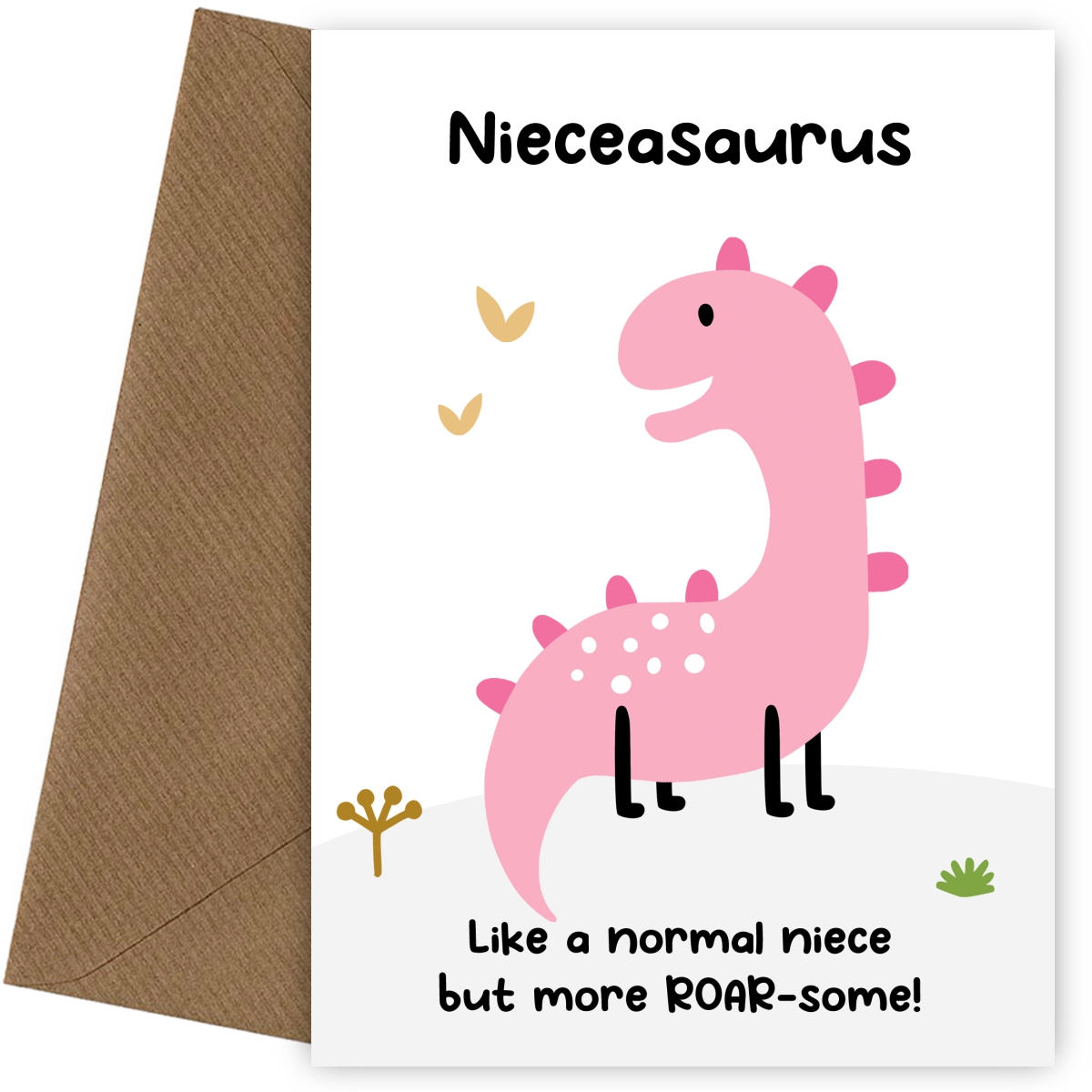 Niece Birthday Cards from Auntie and Uncle - Nieceasaurus Card