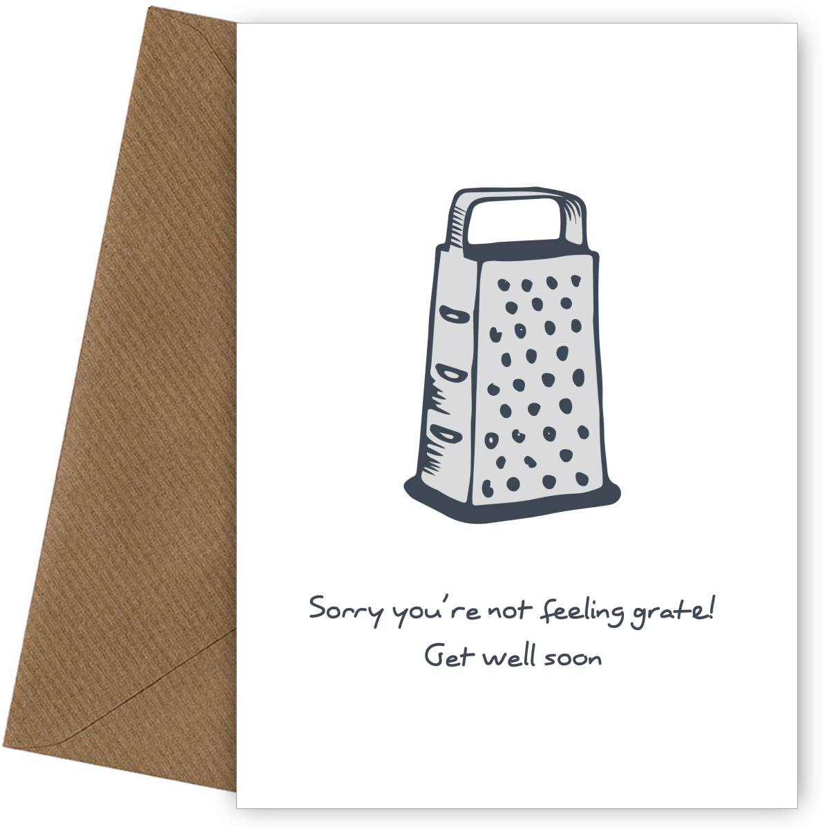 Funny Get Well Soon Card for Kids and Adults - Sorry You're Not Feeling Great!