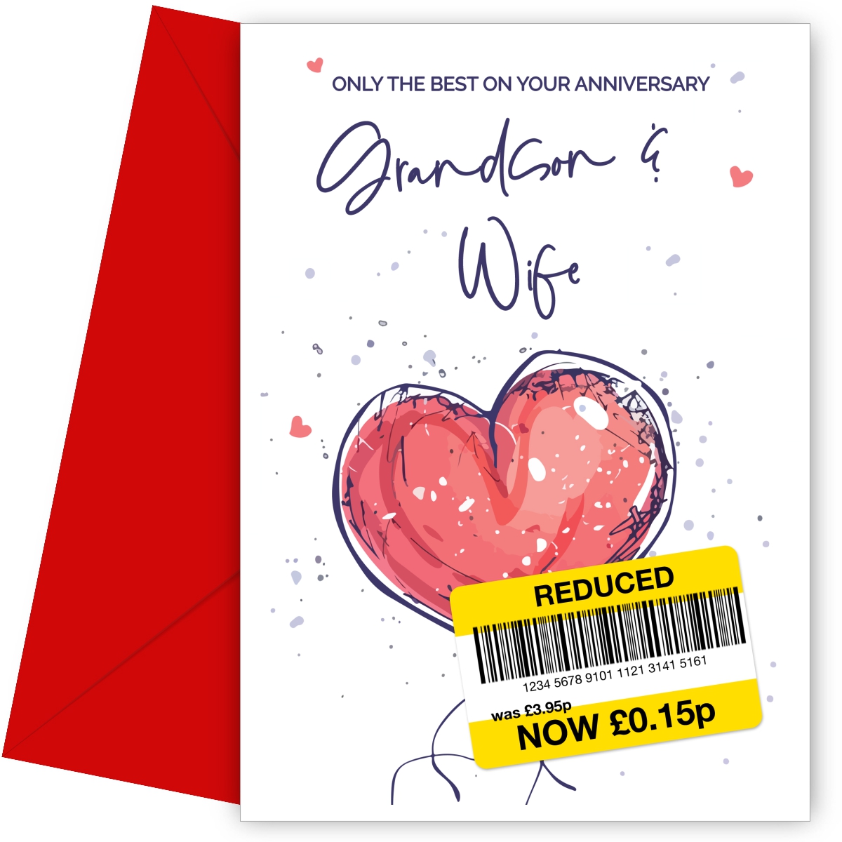 Grandson and Wife Anniversary Card - Only the Best Wedding Anniversary Card