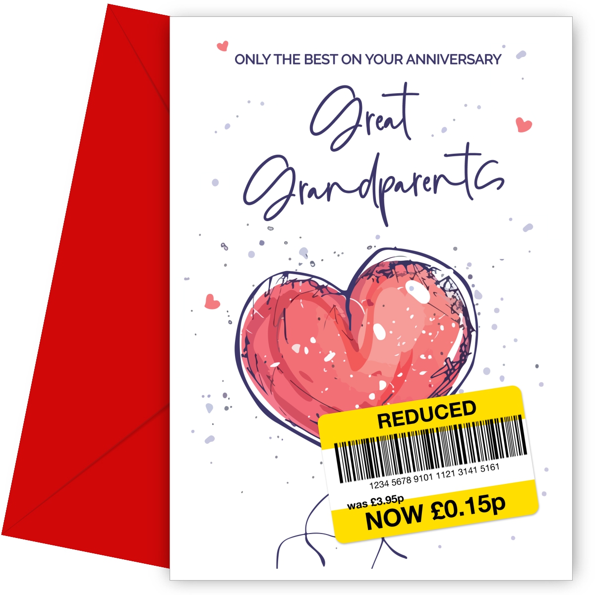 Great Grandparents Anniversary Card - Only the Best Wedding Anniversary Card