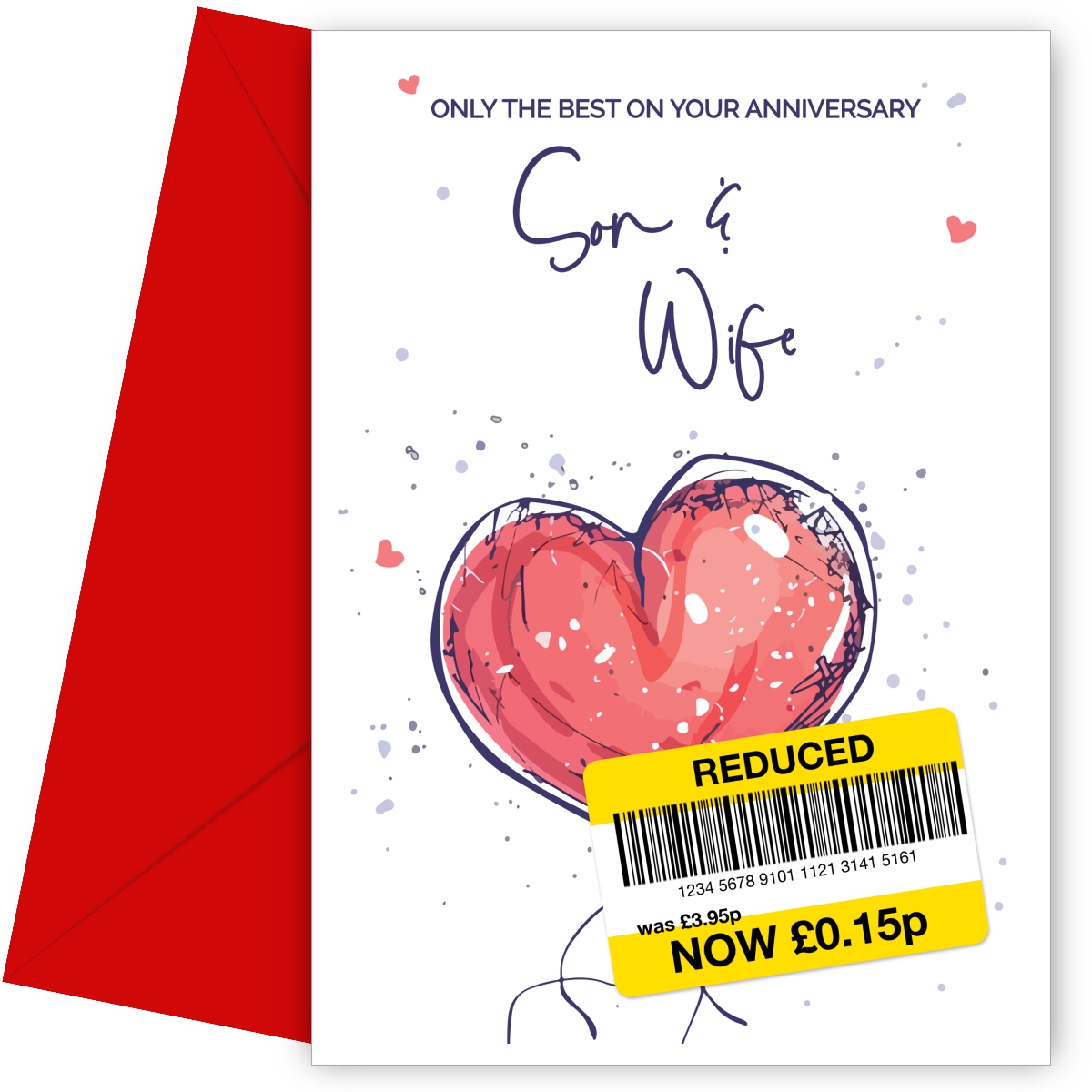 Son and Wife Anniversary Card - Only the Best Wedding Anniversary Card