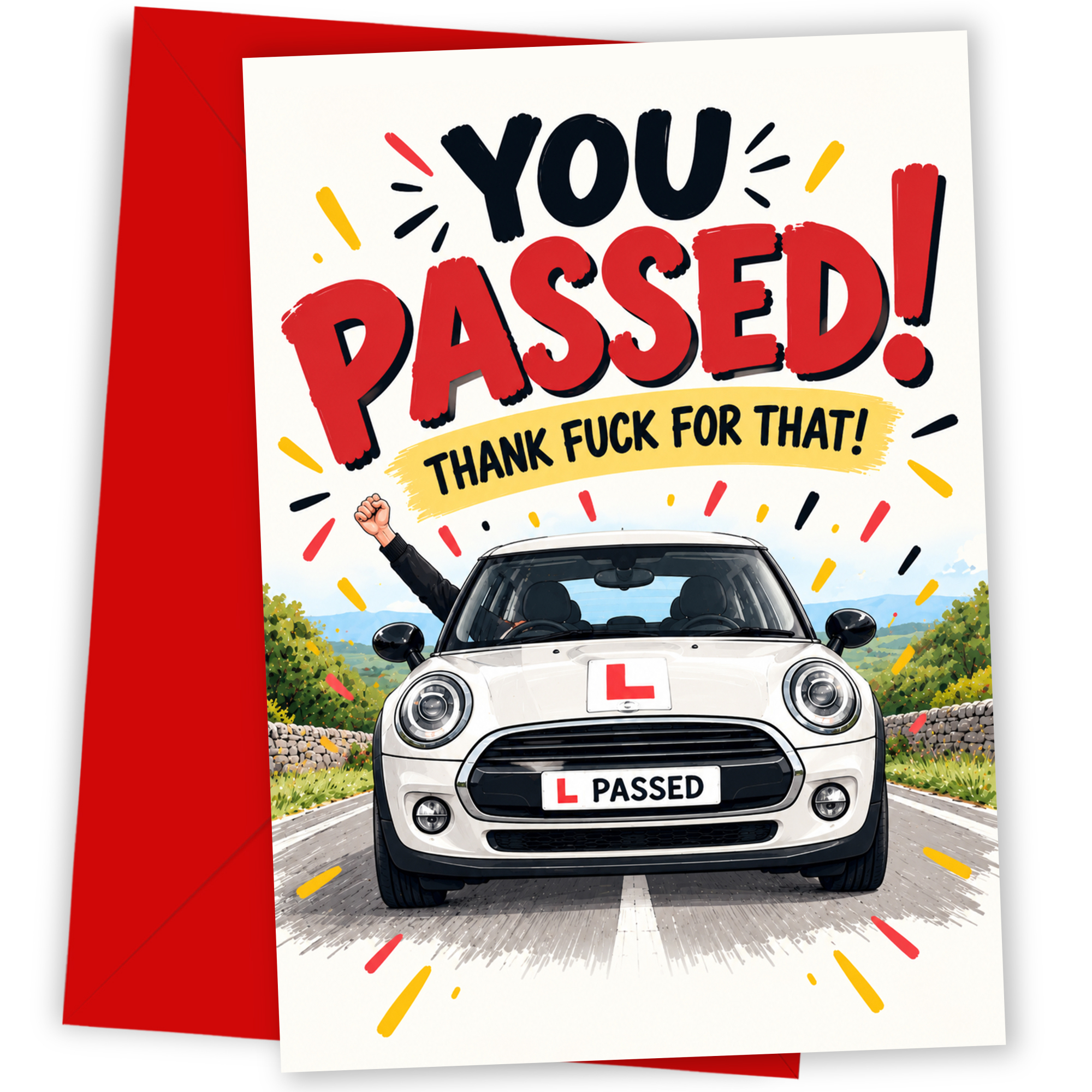 Passed Driving Test Card Thank F Ck