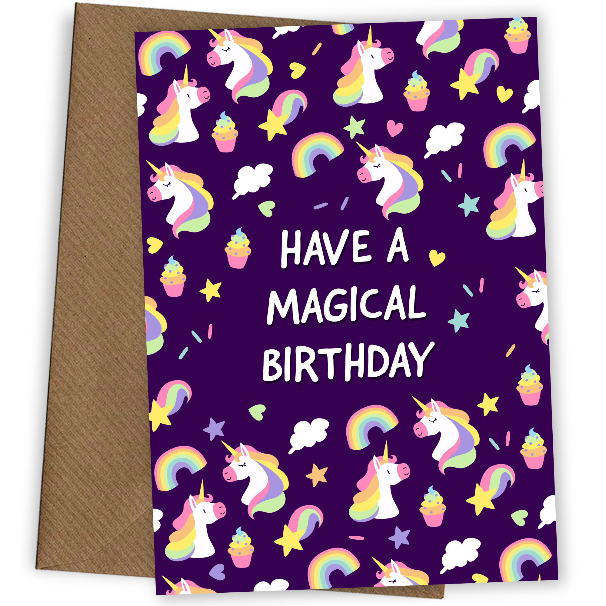 Unicorn Birthday Card for Girls