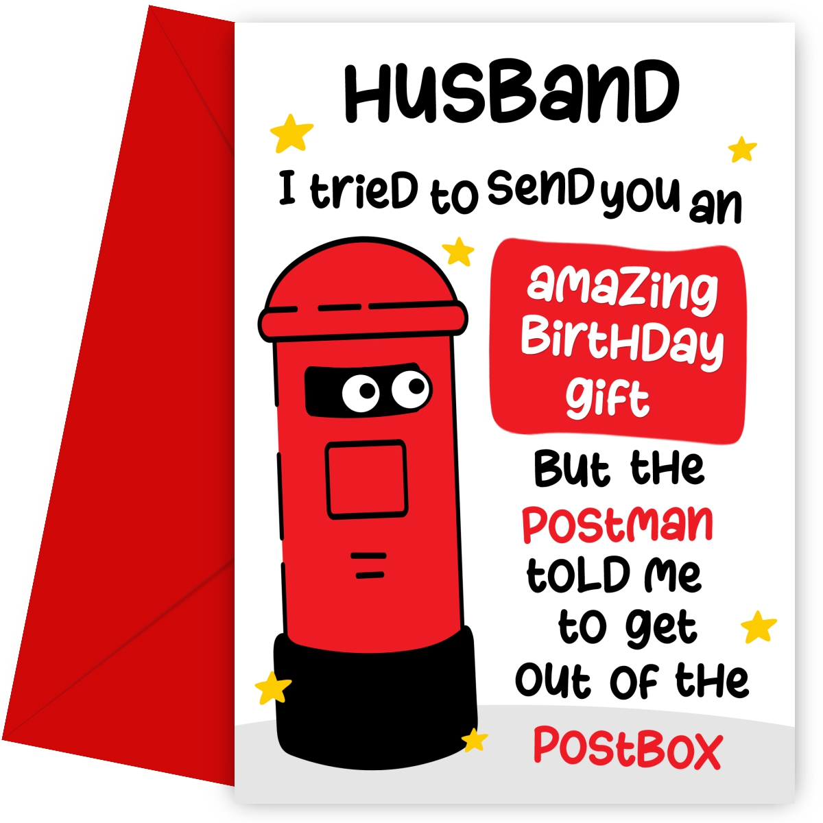 Funny Birthday Cards for Husband - Postman Told Me To Get Out