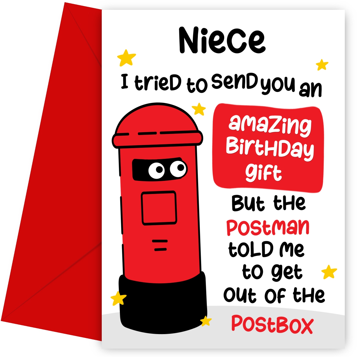 Funny Birthday Cards for Niece - Postman Told Me To Get Out