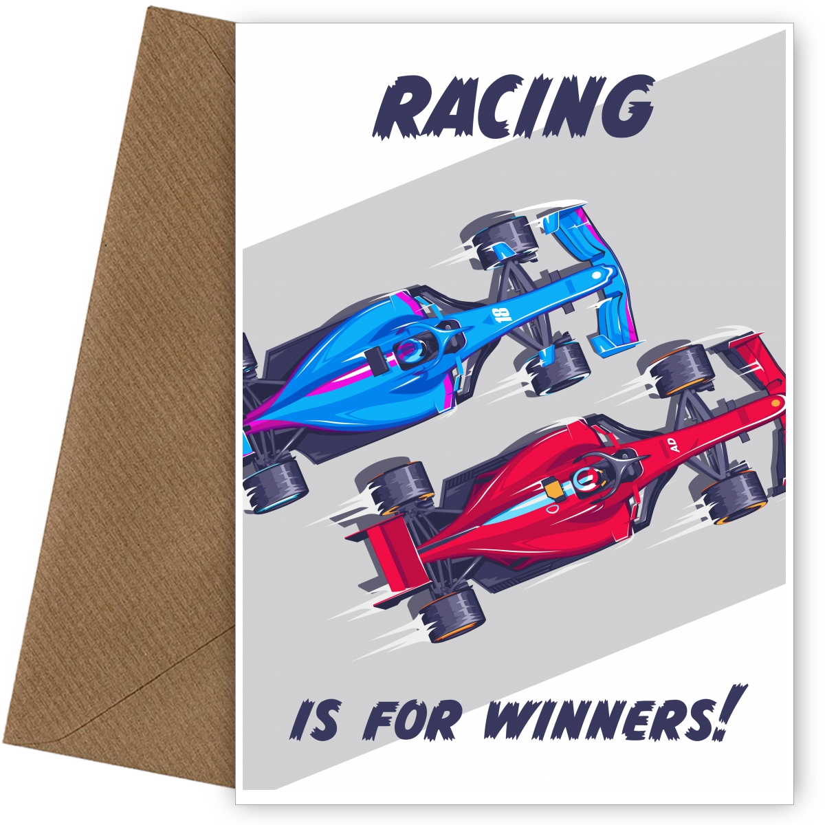 Son F1 Birthday Card and Formula 1 Father's Card for Dad