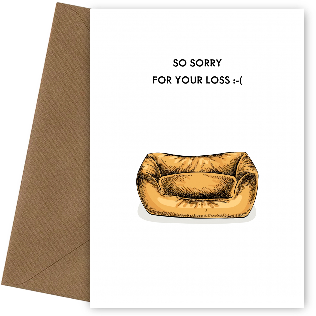 Pet Bereavement Cards - So Sorry for Your Loss of Dog Card (or Cat / Pet)