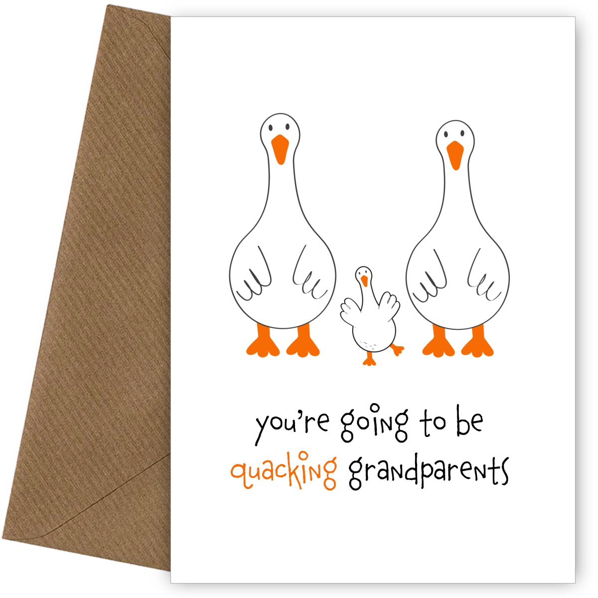Quacking Grandparents New Baby Card