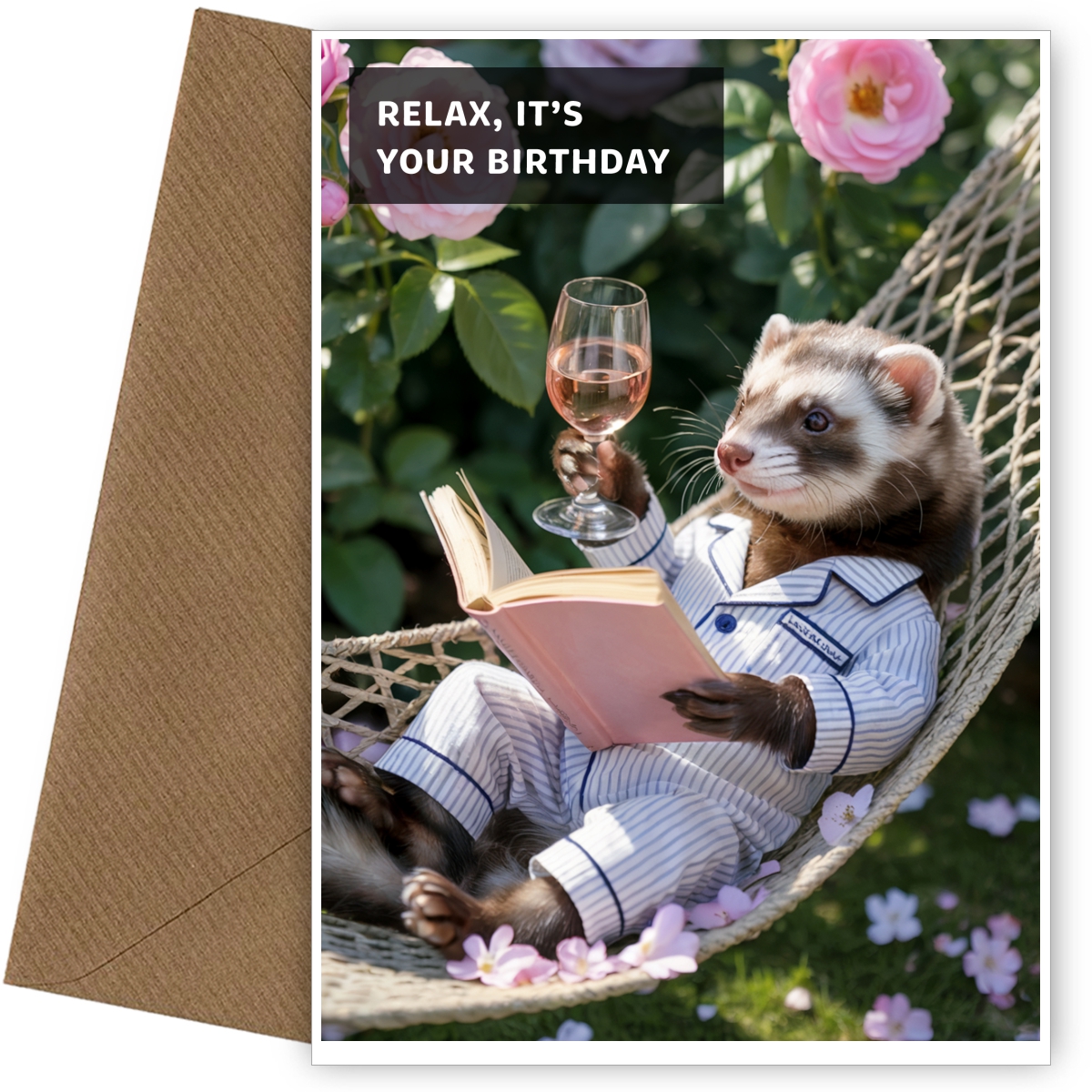 Ferret Birthday Card - Relax it's Your Birthday Cards for Women