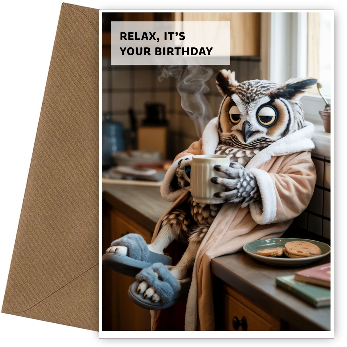 Owl Birthday Card - Relax it's Your Birthday Cards for Women