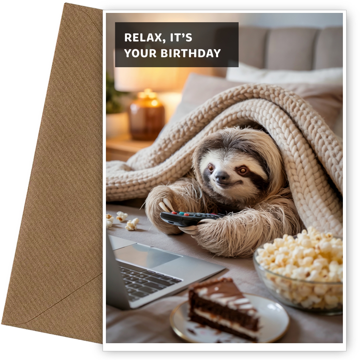 Sloth Birthday Card - Relax it's Your Birthday Cards for Women