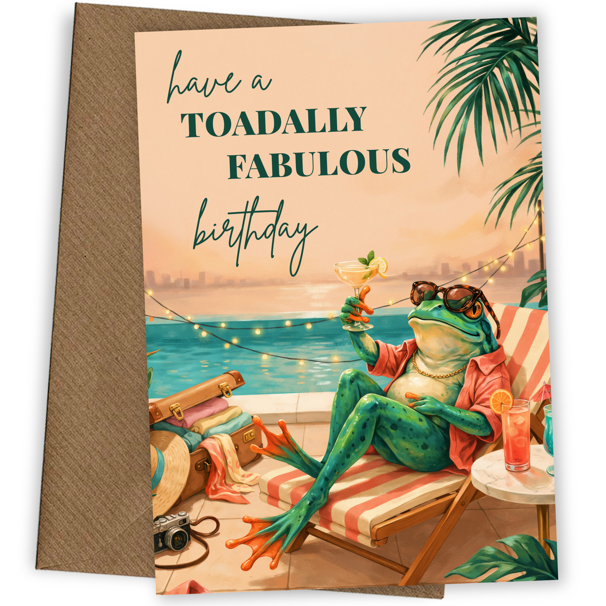 Funny Frog Birthday Card for Women