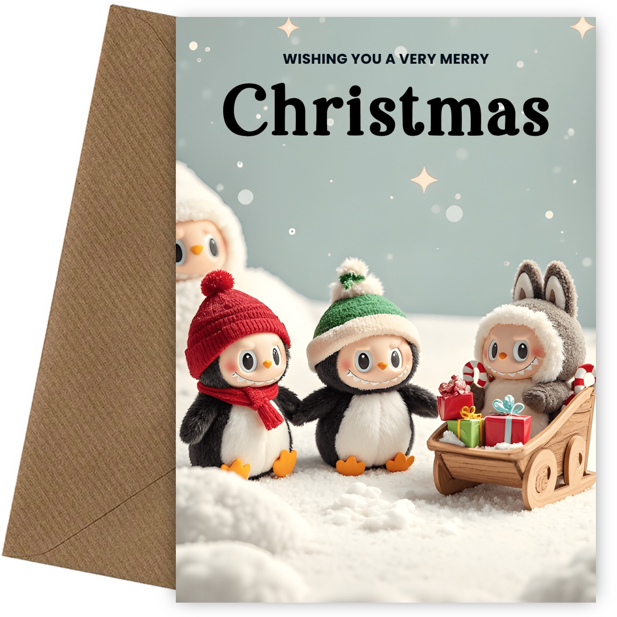 Christmas Card for Girls - Ugly Dolls