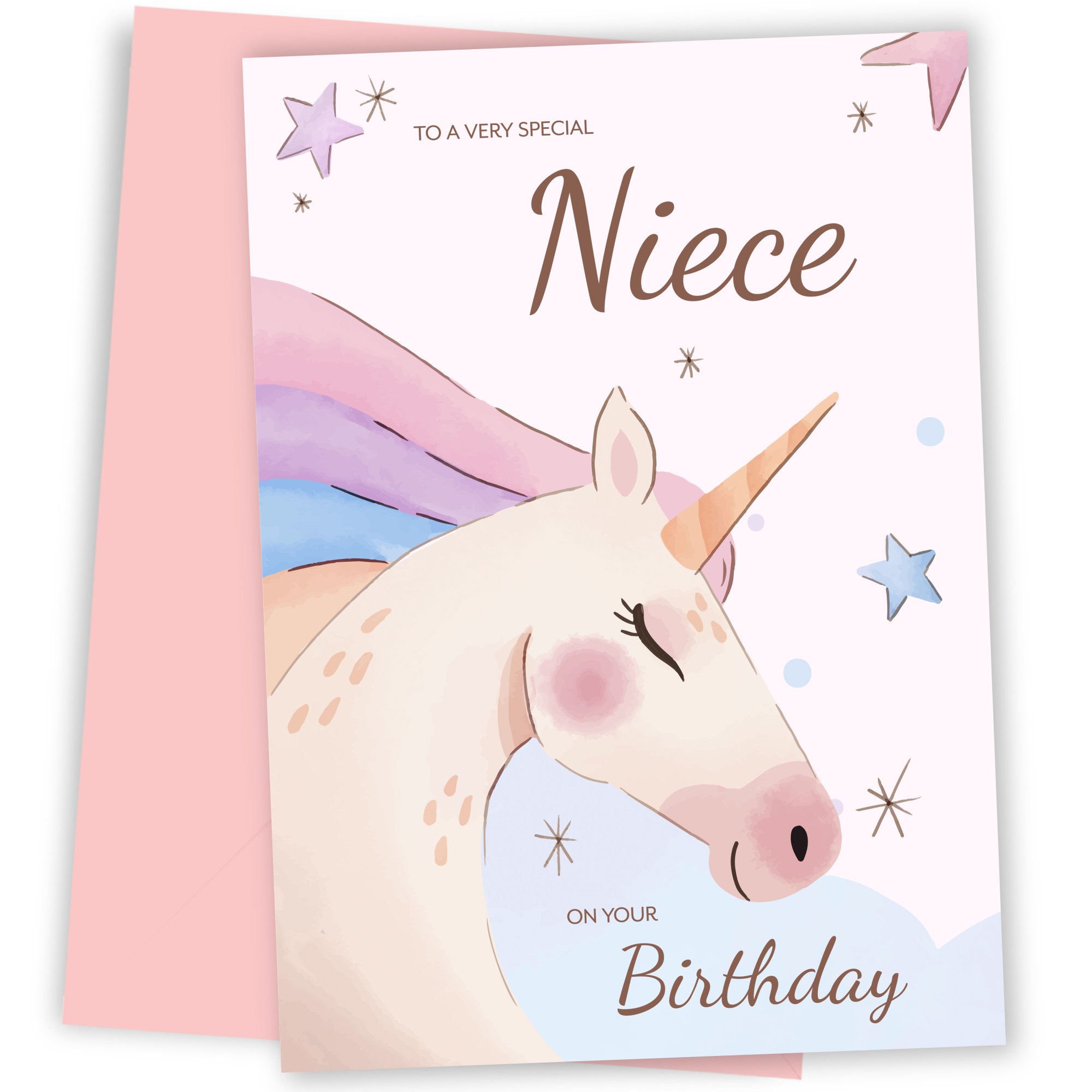 Unicorn Birthday Card for Niece Birthday Cards 1st 2nd 3rd 4th 5th 6th