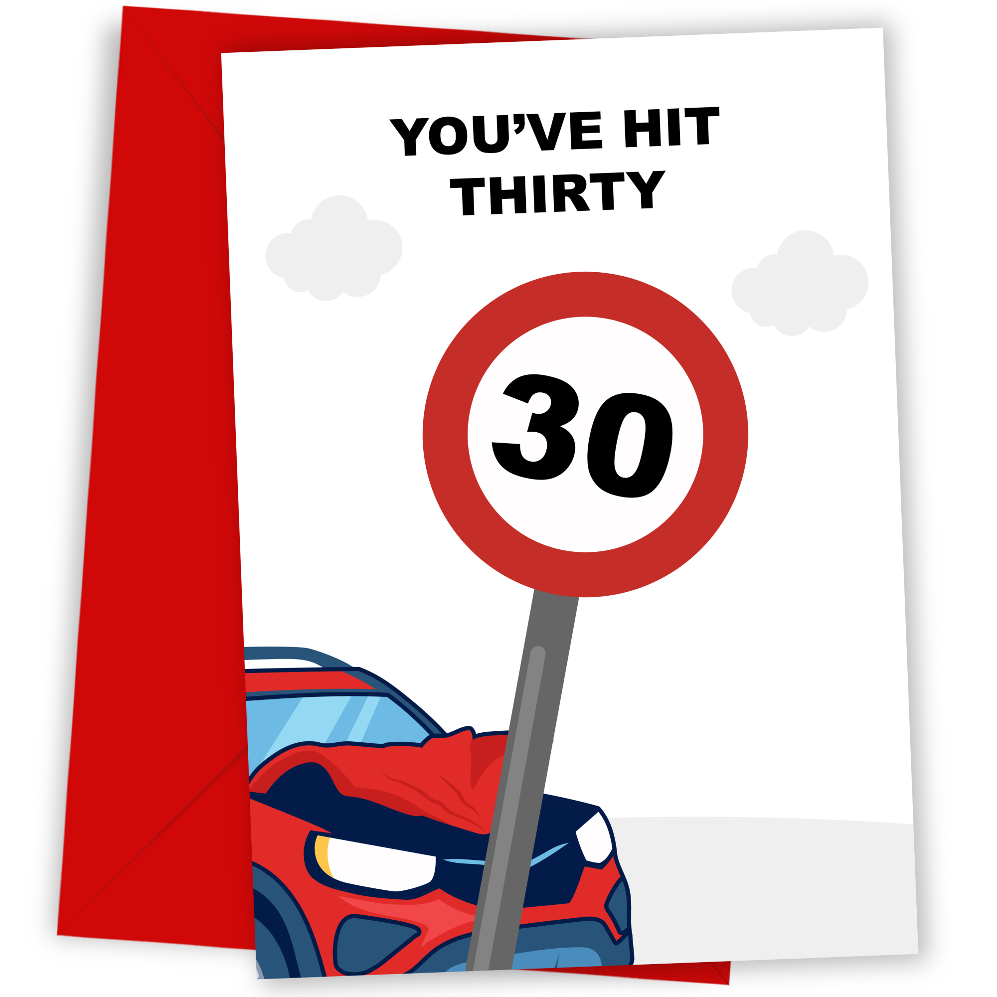 Funny 30th Birthday Card - Hit 30