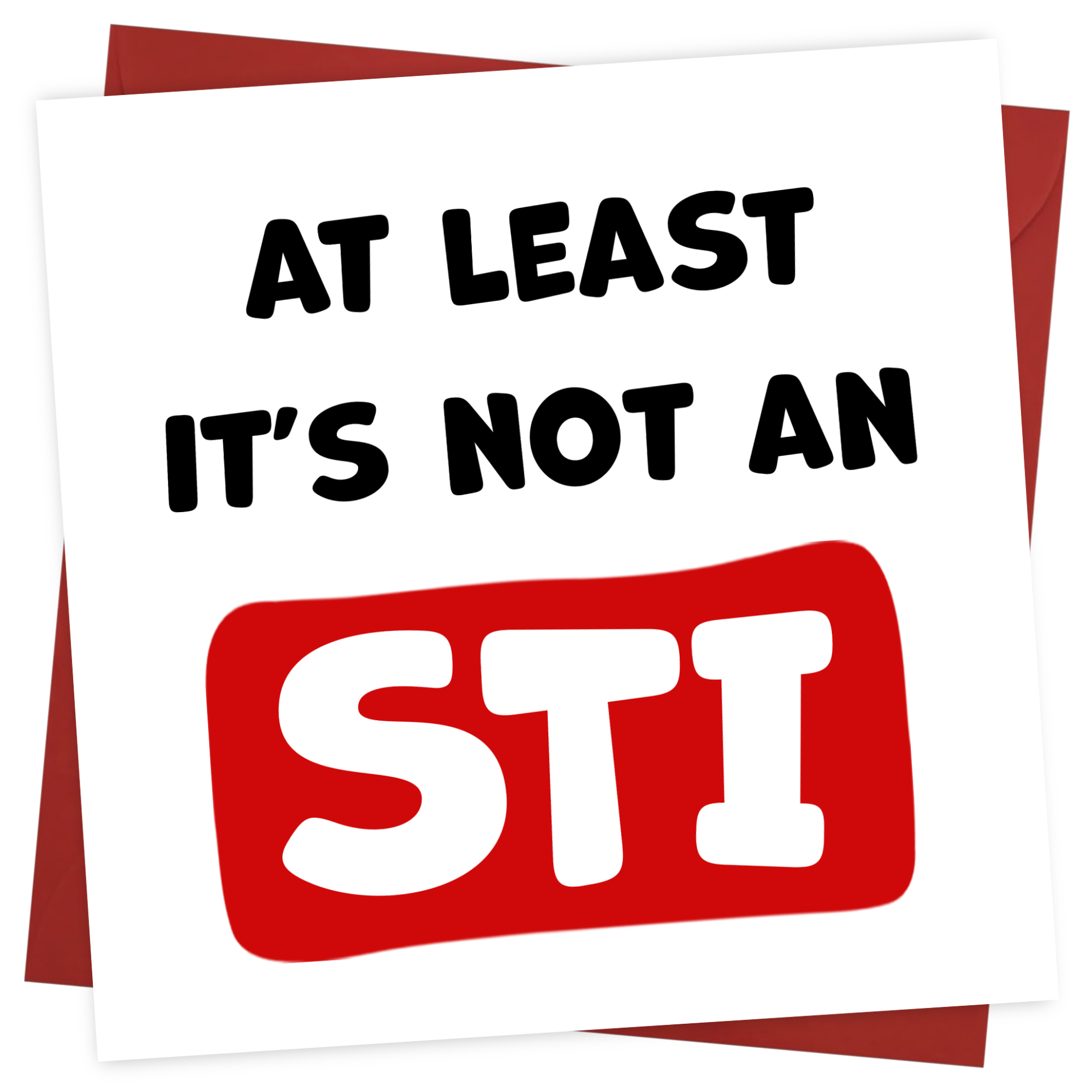 Funny Get Well Soon Cards - Humorous Not an STI Card