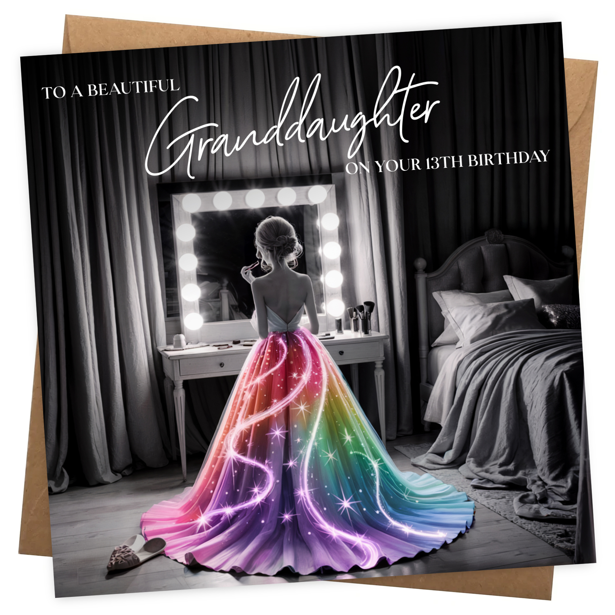 Granddaughter 13th Birthday Card - Elegant Granddaughter Age 13