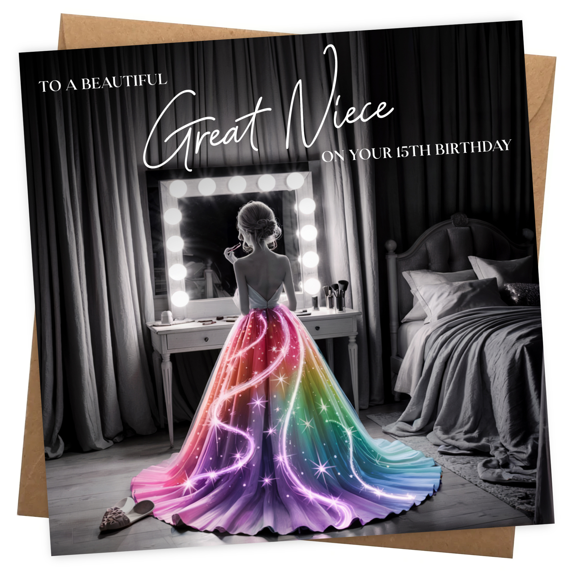 Great Niece 15th Birthday Card - Elegant Great Niece Age 15