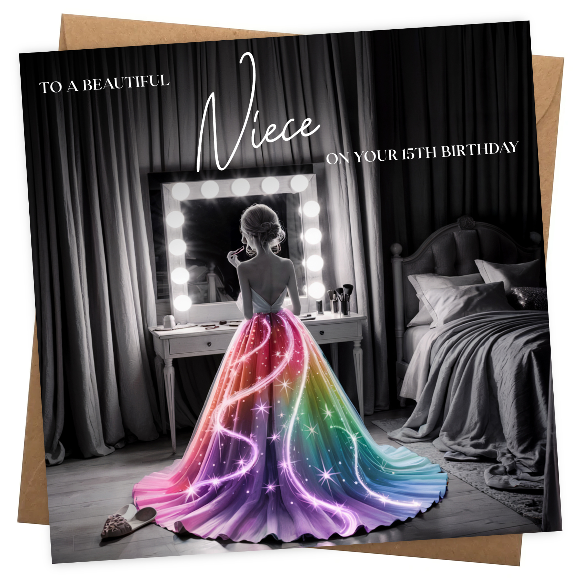 Niece 15th Birthday Card - Elegant Niece Age 15