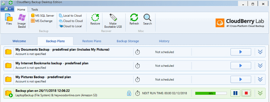 cloudberry backup to s3