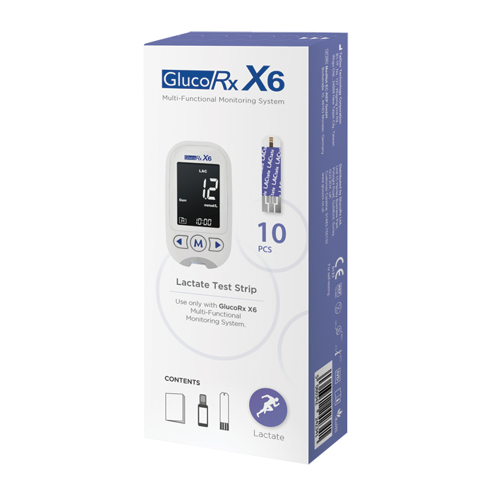 Test Strips for GlucoRx X6 Multi-Functional Monitoring System