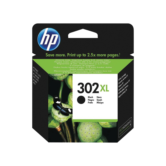 Original HP F6U68AE / 302XL Ink Cartridge - Black - (Single)