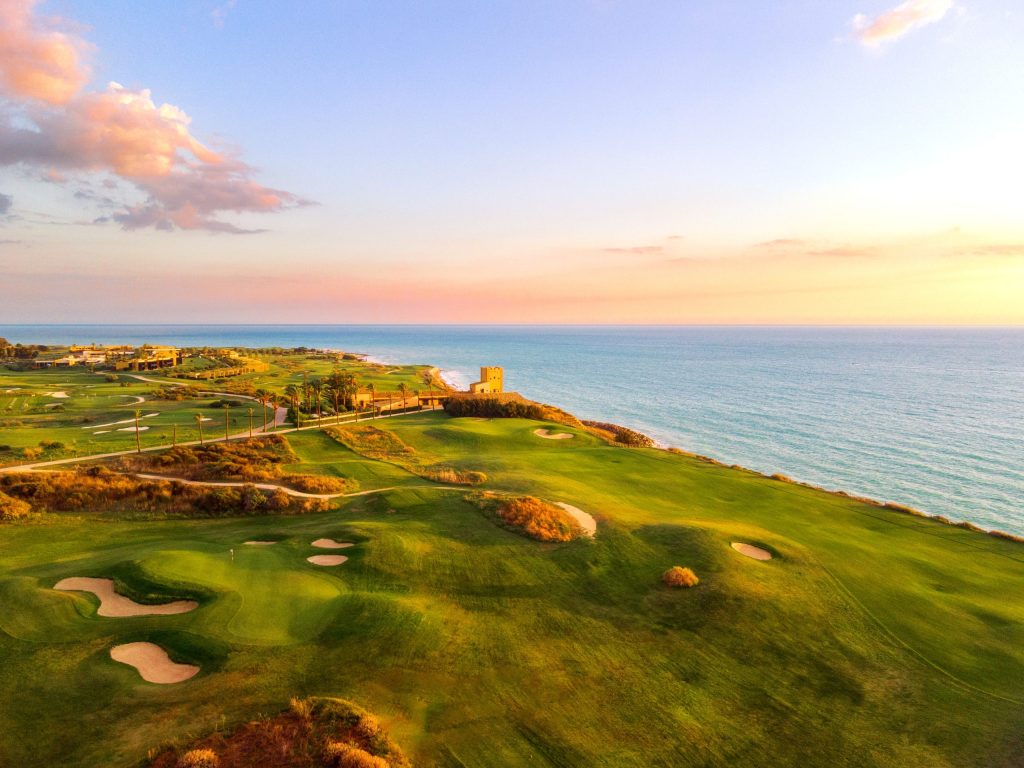 Play golf in Italy on Verdura Shore Course at Verdura Resort.