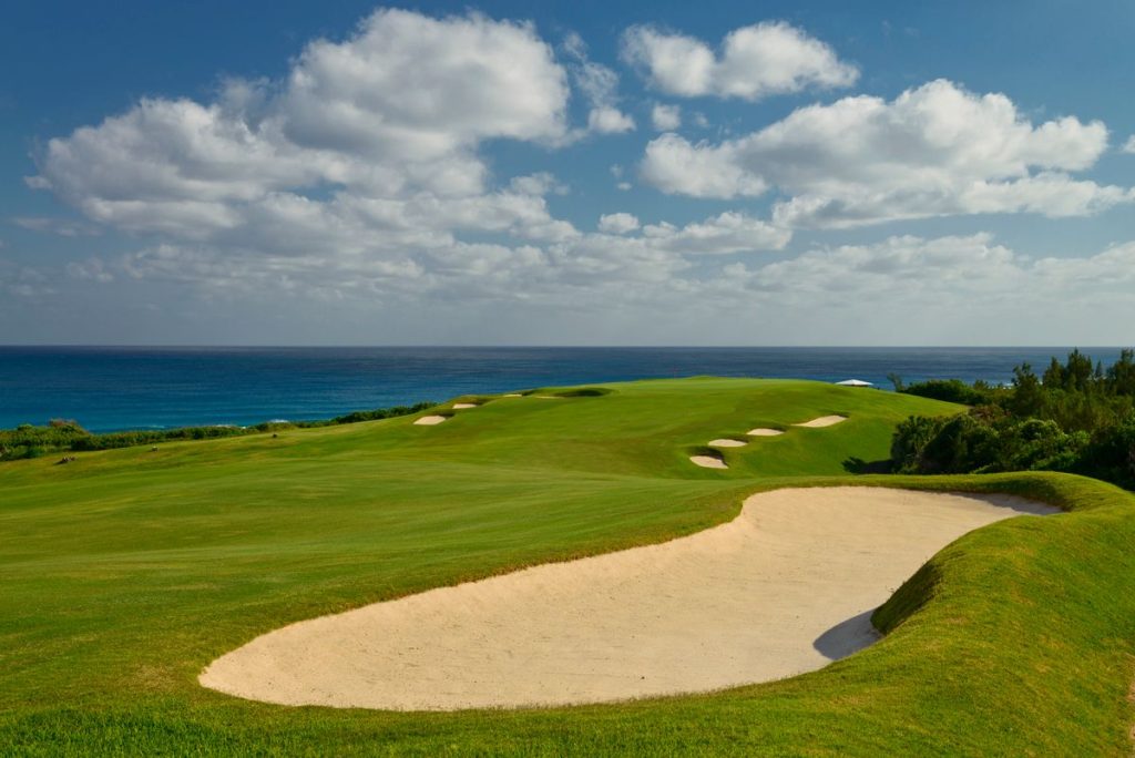 Mid Ocean golf course in Bermuda. A stunning location next to the sea.