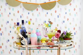 Cocktail Cart in Rose Gold