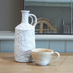 Aged Terracotta Vase With Handle