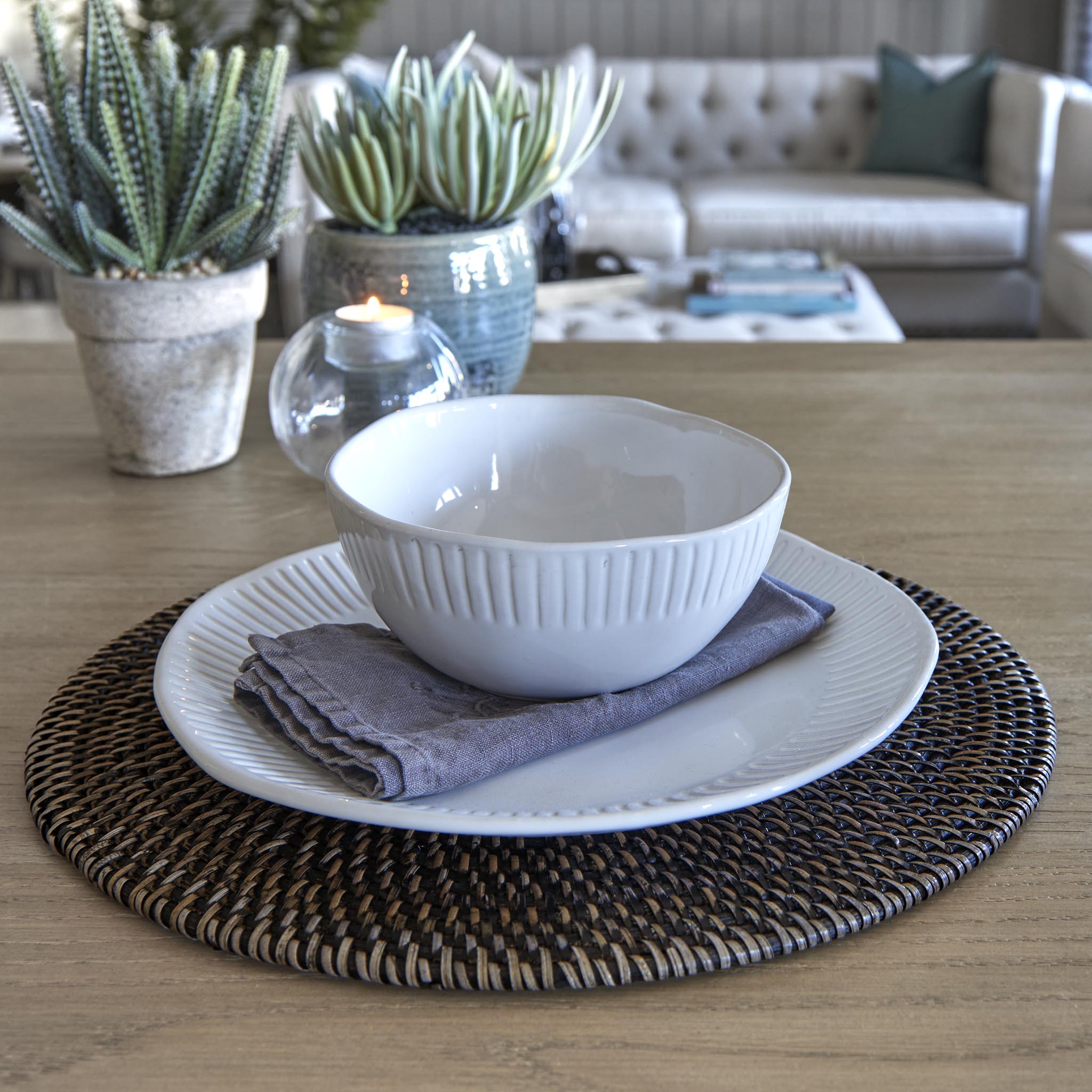 Rattan Placemat Black