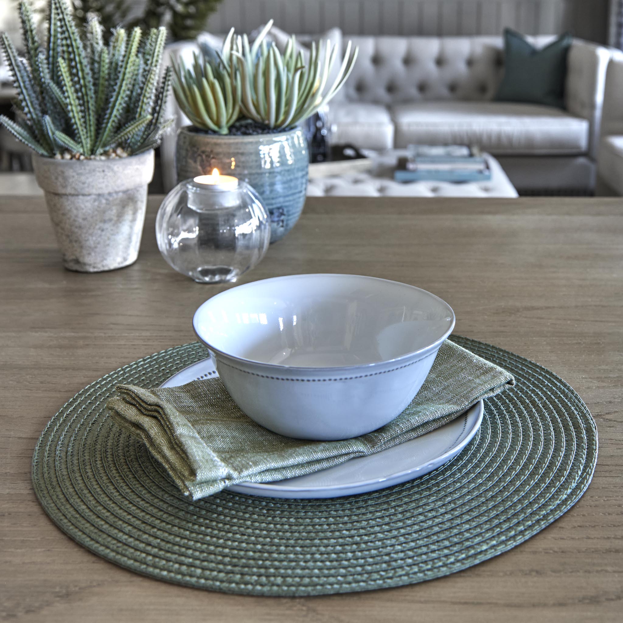 Ribbed Placemat Olive