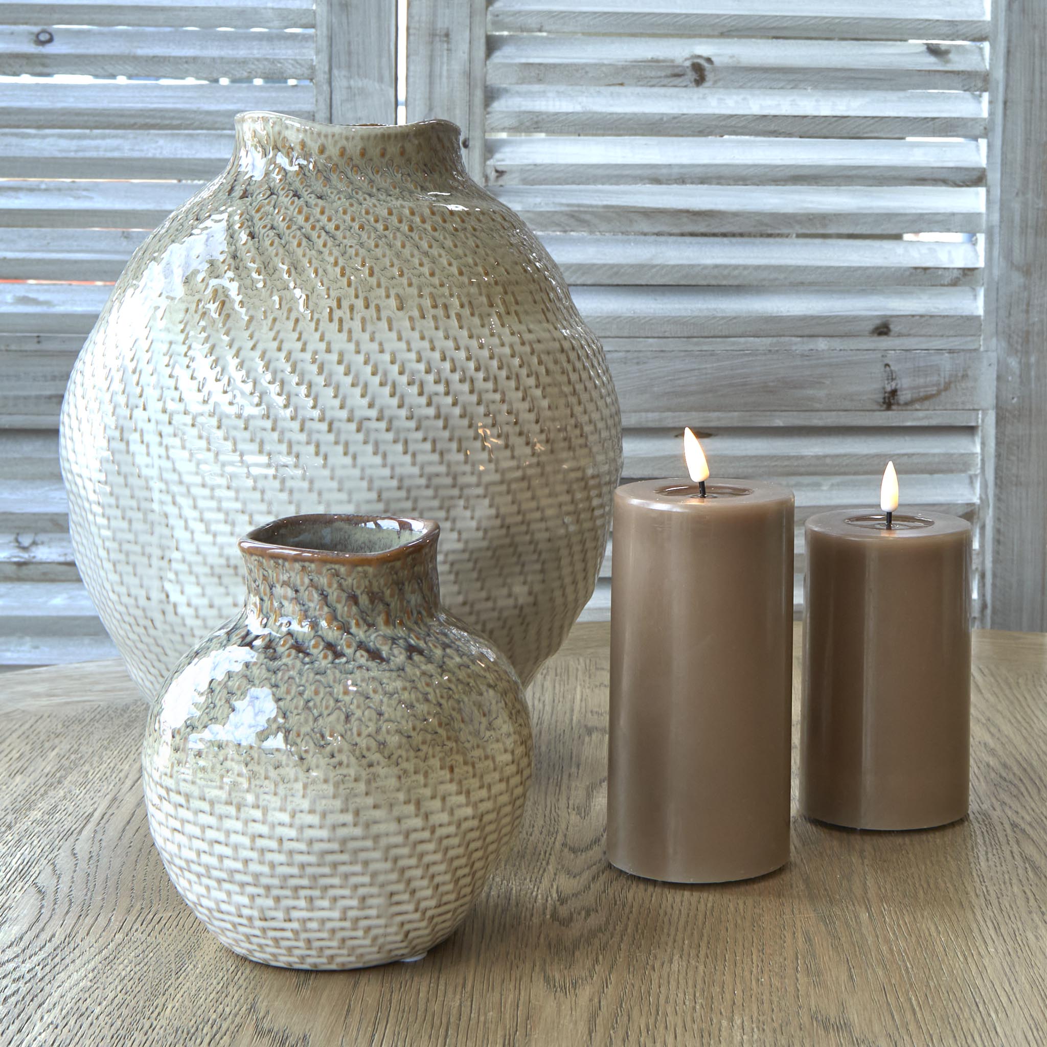 Caramel LED Candle Large
